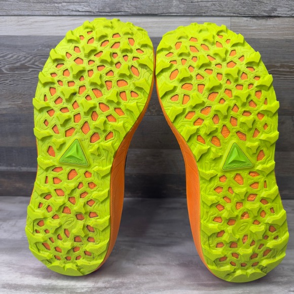 Asics Trabuco Max 2 Mens Size 9 Trail Running Shoes Navy Orange 1011B606 EUC - Picture 6 of 16